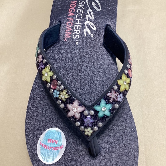NWT Skechers Cali Meditation Daisy Delight flip flops - Picture 4 of 13